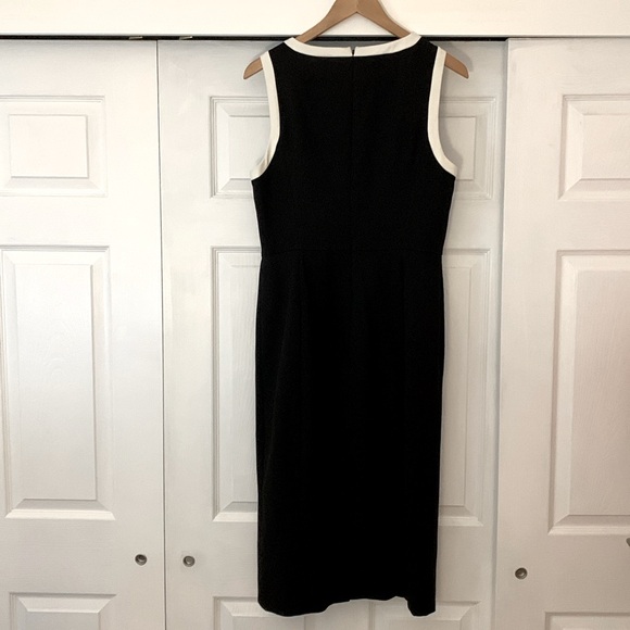 NWT J.Crew Black Midi Sheath Dress 12 TALL - Picture 2 of 8